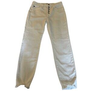 KanCan Jeans Womens 13/30 White Rise Super Skinny Button Fly
